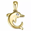 Delfin diamantvedhæng i 9 karat guld 0,01 ct