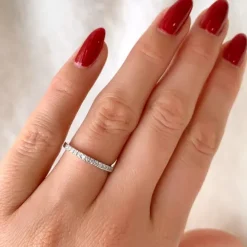 Diamant alliancering i 14 karat hvidguld 0,15 ct