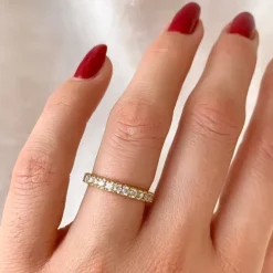 Diamant alliancering i 14 karat guld 0,49 ct