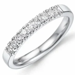 Diamant alliancering i 14 karat hvidguld 0,25 ct