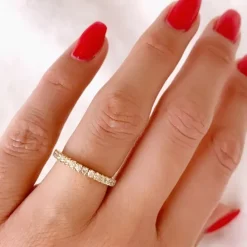 Diamant alliancering i 14 karat guld 0,40 ct