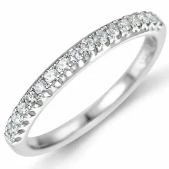 Diamant alliancering i 14 karat hvidguld 0,26 ct