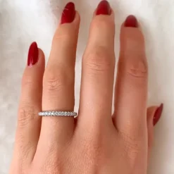 Diamant alliancering i 14 karat hvidguld 0,26 ct