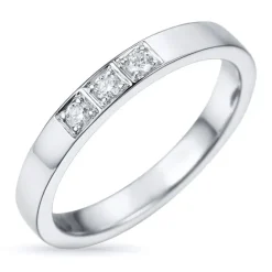 Diamant alliancering i 9 karat hvidguld 0,09 ct