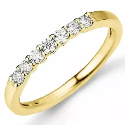 Diamant alliancering i 14 karat guld 0,26 ct