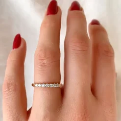 Diamant alliancering i 14 karat guld 0,26 ct