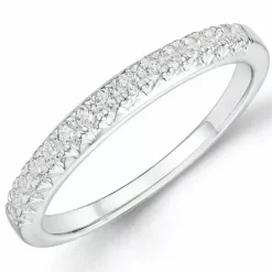 Diamant alliancering i 14 karat hvidguld 0,26 ct
