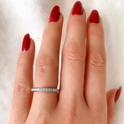 Diamant alliancering i 14 karat hvidguld 0,26 ct