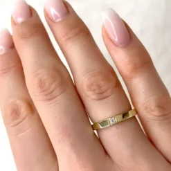 Diamant alliancering i 9 karat guld 0,03 ct