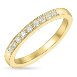Diamant alliancering i 14 karat guld 0,16 ct