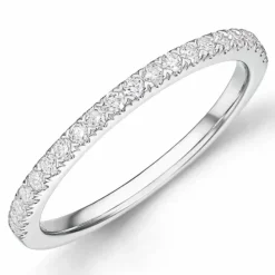 Diamant alliancering i 14 karat hvidguld 0,25 ct