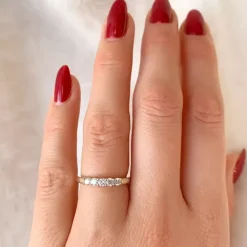 Diamant alliancering i 14 karat guld 0,33 ct