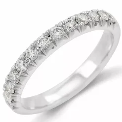 Diamant alliancering i 14 karat hvidguld 0,50 ct
