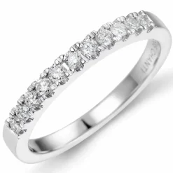 Diamant alliancering i 14 karat hvidguld 0,26 ct