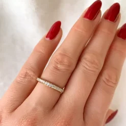 Diamant alliancering i 14 karat guld 0,25 ct