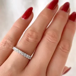 Diamant alliancering i 14 karat hvidguld 0,48 ct