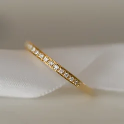 Diamant alliancering i 14 karat guld 0,09 ct