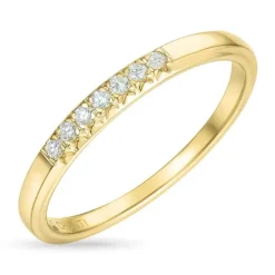 Diamant alliancering i 14 karat guld 0,11 ct