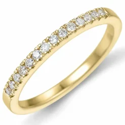 Diamant alliancering i 14 karat guld 0,15 ct