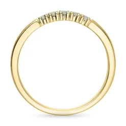 Diamant alliancering i 14 karat guld 5 x 0,03 ct