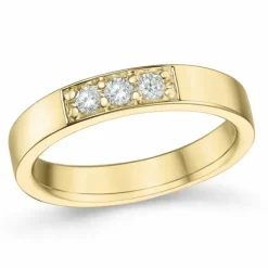 Diamant alliancering i 14 karat guld 0,15 ct