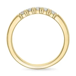 Diamant alliancering i 14 karat guld 5 x 0,05 ct