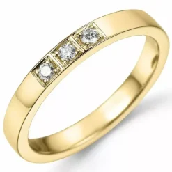 Diamant guld alliancering i 9 karat guld 0,09 ct