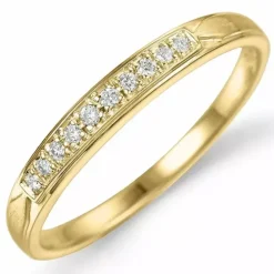 Diamant ring i 9 karat guld 0,07 ct