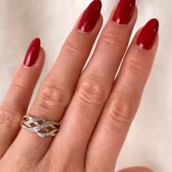 Diamant ring i 14 karat guld med rhodium 0,10 ct