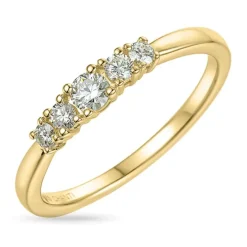 Diamant ring i 14 karat guld 0,35 ct