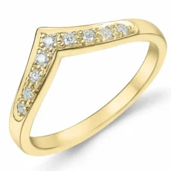 Diamant ring i 14 karat guld 0,117 ct