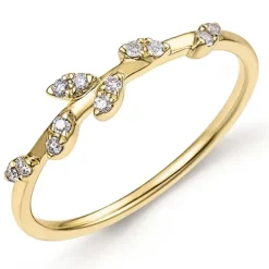 Diamant ring i 9 karat guld 0,10 ct
