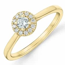 Diamant ring i 14 karat guld 0,234 ct