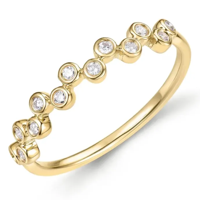 Diamant ring i 9 karat guld 0,14 ct