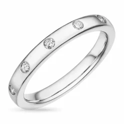 Diamant ring i 14 karat hvidguld 0,15 ct