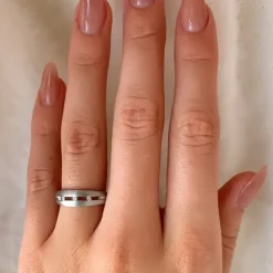 Diamant ring i sølv