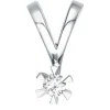 Diamant solitairevedhæng i 14 karat hvidguld 0,10 ct