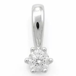 Diamant solitairevedhæng i 14 karat hvidguld 0,10 ct
