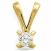 Diamant solitairevedhæng i 14 karat guld 0,20 ct