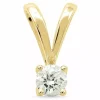 Diamant solitairevedhæng i 14 karat guld 0,20 ct