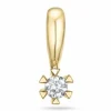 Diamant solitairevedhæng i 14 karat guld 0,05 ct