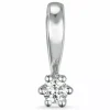 Diamant solitairevedhæng i 14 karat hvidguld 0,05 ct