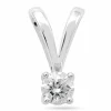 Diamant solitairevedhæng i 14 karat hvidguld 0,20 ct