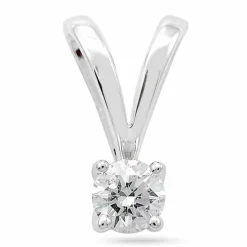 Diamant solitairevedhæng i 14 karat hvidguld 0,20 ct