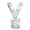 Diamant solitairevedhæng i 14 karat hvidguld 0,20 ct