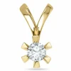 Diamant solitairevedhæng i 14 karat guld 0,50 ct