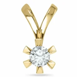 Diamant solitairevedhæng i 14 karat guld 0,50 ct