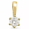 Diamant solitairevedhæng i 14 karat guld 0,20 ct