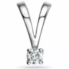 Diamant solitairevedhæng i 14 karat hvidguld 0,05 ct