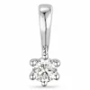 Diamant solitairevedhæng i 14 karat hvidguld 0,10 ct